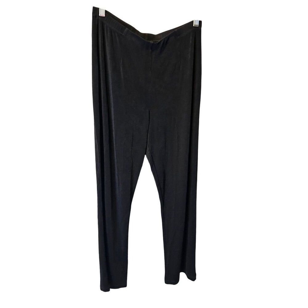 Chicos Travelers Black Pull On Ankle Length Stretch Pants Size Large